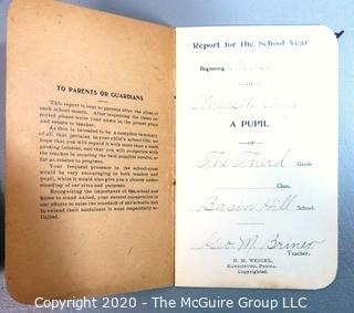 Group of Antique Report Cards