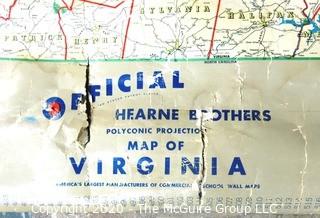 Vintage School Wall Map of Virginia