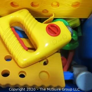 Bin of Plastic Pre School Toys