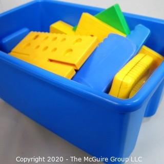 Bin of Plastic Pre School Toys