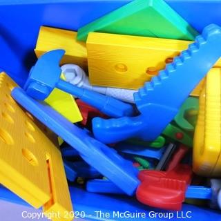 Bin of Plastic Pre School Toys