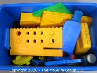 Bin of Plastic Pre School Toys