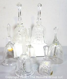 Group of Crystal and Glass Hand Bells