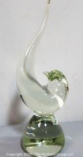 Group of Clear Crystal and Art Glass Figurines of Animals including Birds, Horses, etc