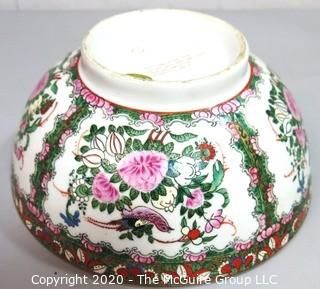 Asian Inspired Hand Painted Porcelain Serving Bowl.  Measures approximately 10" in diameter.