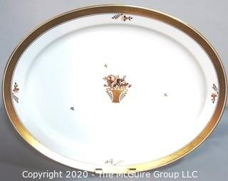 Royal Copenhagen Fine Porcelain Platter with Gilt Decoration.  Measures approximately 15" x 19"