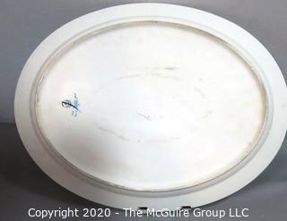 Royal Copenhagen Fine Porcelain Platter with Gilt Decoration.  Measures approximately 15" x 19"