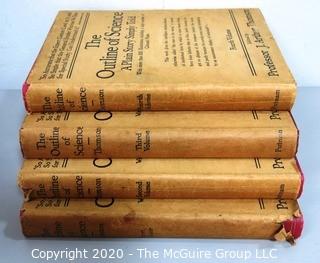 Four Volume Set of The Outline of Science: A Plain Story Simply Told 1922 by J. Arthur Thomson.  Illustrated