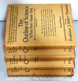 Four Volume Set of The Outline of Science: A Plain Story Simply Told 1922 by J. Arthur Thomson.  Illustrated