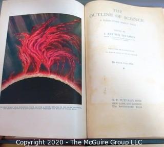 Four Volume Set of The Outline of Science: A Plain Story Simply Told 1922 by J. Arthur Thomson.  Illustrated