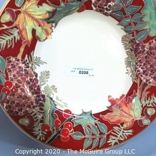 Large Ceramic Floral Painted Bowl. New with Tag from Crate & Barrel