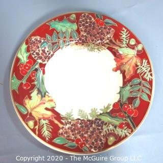 Large Ceramic Floral Painted Bowl. New with Tag from Crate & Barrel