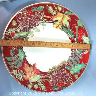 Large Ceramic Floral Painted Bowl. New with Tag from Crate & Barrel