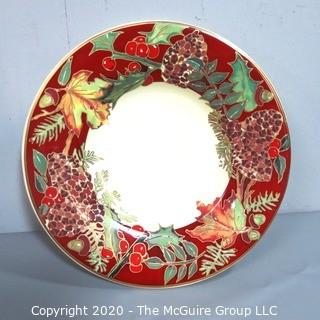 Large Ceramic Floral Painted Bowl. New with Tag from Crate & Barrel