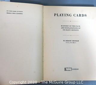 2 Copies of PLAYING CARDS: History of the Pack and Explanations of Its Many Secrets. by Benham, W. Gurney. 1931 hardcover with dust jacket. Illustrated.. 