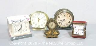 Collection of Vintage Alarm Clocks