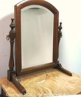 Brandt Marble Top Dresser Shaving Mirror Stand with Drawer