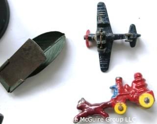 Group of Metal Items including Toys and Bells