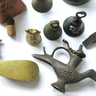 Group of Metal Items including Toys and Bells