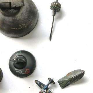 Group of Metal Items including Toys and Bells