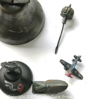 Group of Metal Items including Toys and Bells