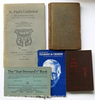 Five Vintage Religious Books Including Married & Single from 1845