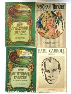 Four Vintage 1920's Theater Programs from Broadway, New York City