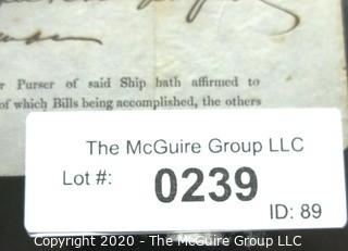 1849 Bill of Lading Shipping Receipt