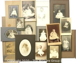 Collection of Vintage Baby Photos and Cabinet Photographs