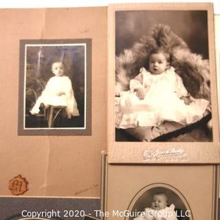 Collection of Vintage Baby Photos and Cabinet Photographs