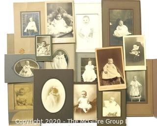 Collection of Vintage Baby Photos and Cabinet Photographs