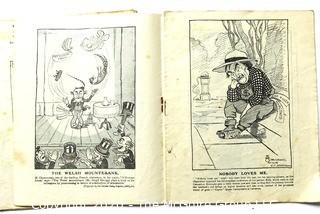 Five Antique 1914 Copies of the Daily Express Cartoons, UK Political Cartoons