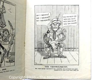 Five Antique 1914 Copies of the Daily Express Cartoons, UK Political Cartoons