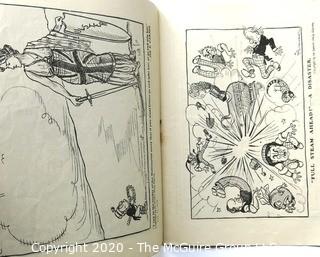 Five Antique 1914 Copies of the Daily Express Cartoons, UK Political Cartoons