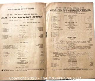 Antique Daily Program from Greater Britain 1899 Exhibition.