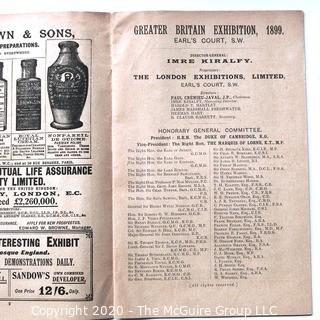 Antique Daily Program from Greater Britain 1899 Exhibition.