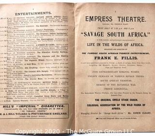 Antique Daily Program from Greater Britain 1899 Exhibition.