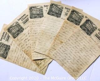 Collection of 1893 Love Letter From a Husband to His Wife on Company Letterhead