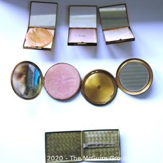 Six Vintage Powder Compacts and Cigarette Holders