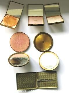 Six Vintage Powder Compacts and Cigarette Holders