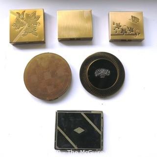 Six Vintage Powder Compacts and Cigarette Holders