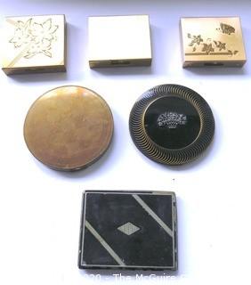 Six Vintage Powder Compacts and Cigarette Holders