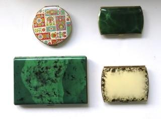 Four Vintage Enamel Compact Cigarette Holders Muster Geschützt 