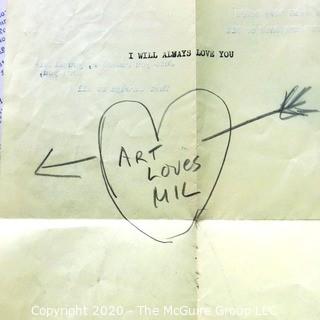 Series of Sweet & Funny Post WWII Love Letters to Girlfriend then Wife.