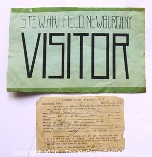 1946 Visitor Pass to Stewart Air Force Base 