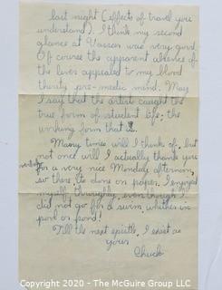 Post War WWII Letters Between Vassar Student and Cadet