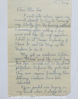 Post War WWII Letters Between Vassar Student and Cadet