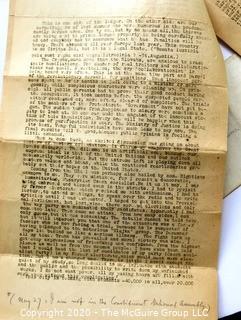 Post WWII War Letters Describing Life & Conditions in Europe