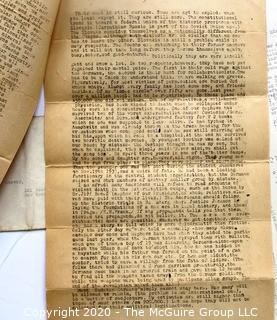 Post WWII War Letters Describing Life & Conditions in Europe