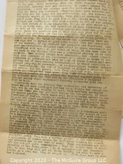 Post WWII War Letters Describing Life & Conditions in Europe